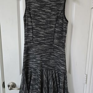 love...ady Black and Gray Midi Dress